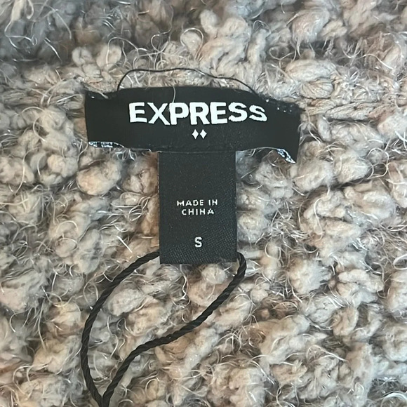 Express oversized longline open front cozy comfy teddy bear cardigan,size small - Picture 4 of 11